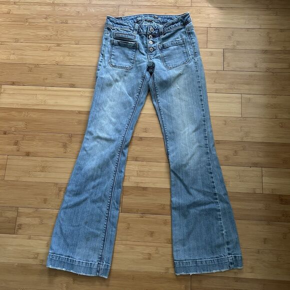 American Eagle Outfitters Denim - American Eagle Womens Light Wash Vintage Flare Jeans 2 Button Fly READ***